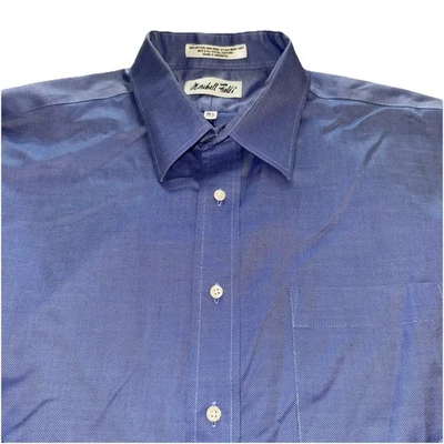 Camisa de vestir Marshall Field’s para hombre manga larga abotonada azul talla 2XL 100 % algodón Foto 1 de 4