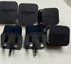 LOT OF 5 ORIGINAL Amazon 9W Kindle eReader/Fire HD/Echo Dot USB Charger UK Plug - Picture 1 of 11