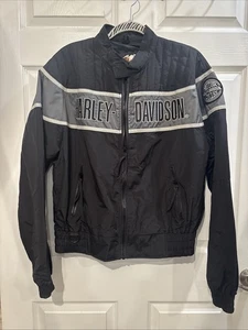 Harley Davidson Vintage Men's Nylon Jacket Black Size Med - Picture 1 of 12