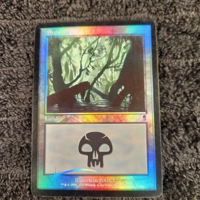Magic The Gathering Odyssey Swamp #342/350 Foil Land Card MTG - Image 1 of 2