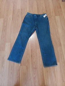 Neu Coldwater Creek Shapeme Damenjeans Größe 16 hoher Bund gerades Bein. - Bild 1 von 9