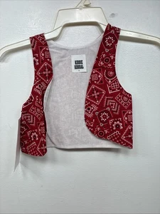 New Kids Kiddie Korral Red Western Design Sleeveless Vest Size Small YY-34 - Picture 1 of 10