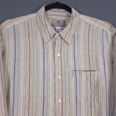 Territory Ahead Linen Shirt Mens XL Striped Long Sleeve Button Up - Изображение 1 из 4