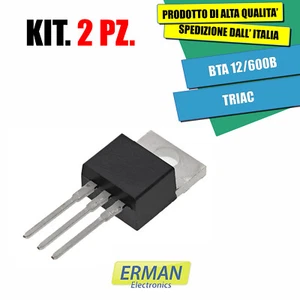Kit 2 pezzi BTA 12/600B BTA 12/600 BTA12-600 TRIAC 12A 600V T0220