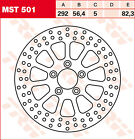 Trw Mst501 Brake Rotor Round Fixed 292 Rear Harley Xlh 883 Sportster 1999