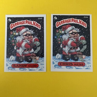 Garbage Pail Kids Series 7 Stickers Chris Mess 254a Sandy Clod 254b 1987  - Image 1 of 4