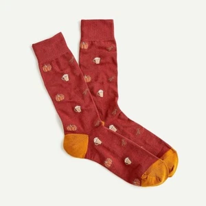 J. Crew Fall Pumpkin spice latte socks ~ One Size ~ NWT - Picture 1 of 1