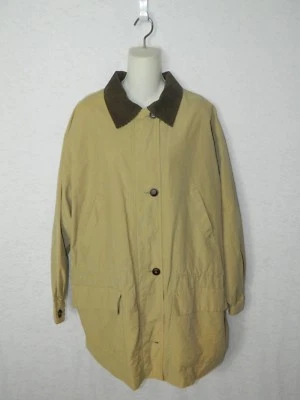 Chaqueta Mackintosh Nueva Inglaterra Hombre Beige Marrón Granero Abrigo Pana Cuello Grande Foto 1 de 4