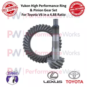 Yukon High Performance Ring And Pinion Gear Set 4.88 Ratio For Toyota V6 Rear - Foto 1 di 9