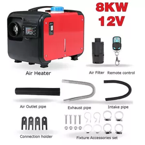8KW 12V Air Diesel Heater Car Boat Truck RV Quiet Parking Heater Digital Switch - Imagen 1 de 12
