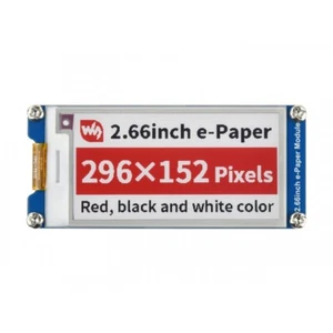 2.66inch e-Paper Module (B) 296×152 E-Ink Display Red Black White SPI Interface - Picture 1 of 5