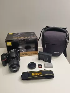 Nikon D5600 Digital SLR - 18-55mm VR Kit + 128GB Memory + Bag - Shutter 3017 - Picture 1 of 18