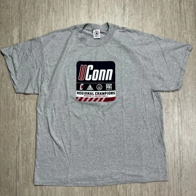 Vintage UConn Huskies Shirt 2001 Champions Womens Basketball Adult XL Gray Crew - Image 1 of 4