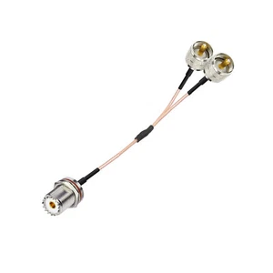Gniazdo UHF SO239 na Y 2X wtyczka PL259 Splitter Combiner RG316 kabel HF 4 ~ 20" - Zdjęcie 1 z 5