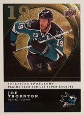 2008-09 Joe Thornton #IS6 McDonald's Superstar Spotlight UD Insert Hockey Card