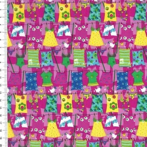 (€8,00/m) Dekostoff für Kinder - " Wäscheleine "  - 50 x 145cm - Bild 1 von 1