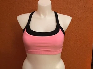 AVIA Sport Padded Bra Size XL PINK/BLACK Color Racer back. - Picture 1 of 5