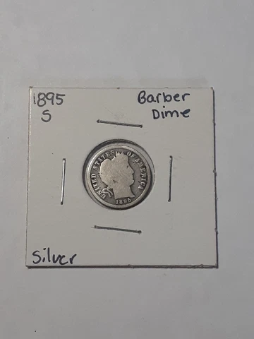 1895-S San Francisco Mint Silver Barber Dime Cover
