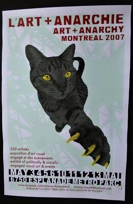 ART & ANARCHY / Black Panther Screen-print Poster for 2007 Montreal CANADA Show - image 1 of 4