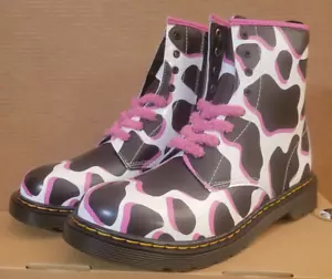 Dr. Martens Collection 1460 Junior Stiefel Größe 6 weiß Kuhmuster 31310100 - Bild 1 von 10