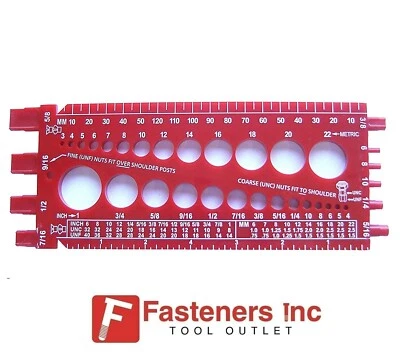 Bolt Nut Screw Thread Fastener Gauge Checker Metric & Standard. Measure A Screw