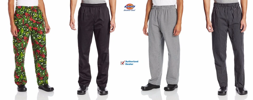 Dickies Chef The Traditional Unisex Baggy Chef Pants Elastic Waist Pant DC221 - Image 1 of 1