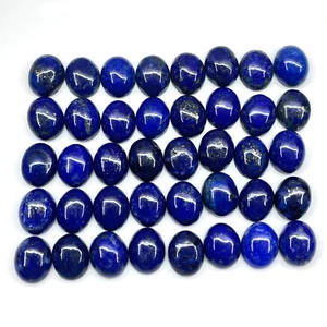 40 Stck. Unbehandelter natürlicher Lapislazuli 11x9 mm Oval Lose Cabochon Edelsteine Menge - Bild 1 von 7
