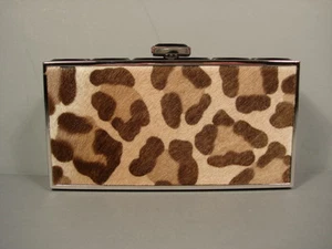 Judith Leiber Estampado de Leopardo Este Oeste Rectangular Bolso de Noche Nuevo $3195 - Imagen 1 de 11