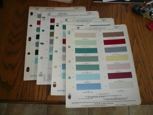 1961 1962 1963 1964 Rambler Ditzler PPG Color Chip Paint Samples - Four Years - Picture 1 of 1