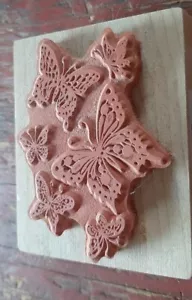 1995 PSX Butterfly Medley Rubber Stamp F1376 Made in USA 2-34" x 2-1/4" - Picture 1 of 5