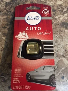 Febreze Car Vent Clip Air Freshener Classic Old Spice Last Up To 30 Days New! - Picture 1 of 4