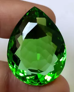 AAA+ 74.00 Ct. Large Green Peridot Pear Cut Facet Loose Gemstone Gift for Women - Picture 1 of 6