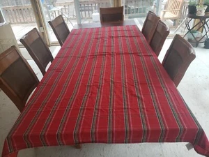 Huntington Home Holiday Tablecloth 93x57Rectangular Christmas Red Green plaid - Picture 1 of 6