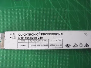 Osram QTP1x18w 230/240v elektronisches Vorschaltgerät Quicktronic 1 x 18w T8 - Bild 1 von 1