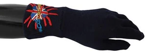 Dolce & Gabbana Blue #DGLovesLondon Embroidered Wool Gloves - Picture 1 of 4