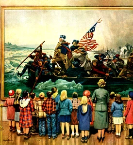 Children School Trip History Art Museum Saturday Evening Post Fridge Magnet - Picture 1 of 4