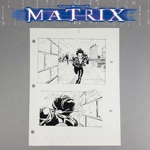 The Matrix Production gebrauchtes Storyboard Trinity Chase CH49-50 Filmrequisite - Bild 1 von 6