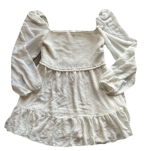 OFF WHITE Wilfred Vestito Bambola Donna Bambino Manica Lunga Mini Taglia Large