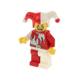 1x Lego Minifigure Castle Kingdoms Jester Court Jester Double Face 7953 cas437