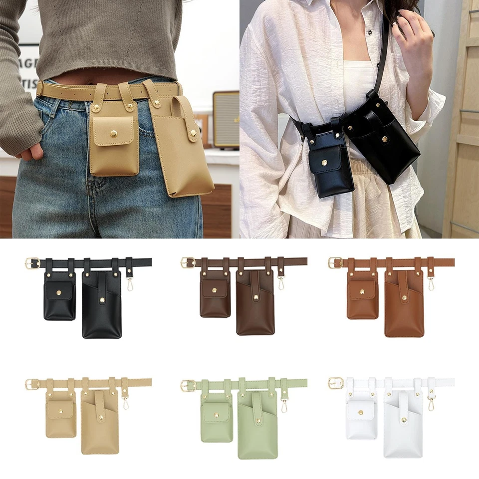Fanny Pack PU Leather Waist Organiser Belt Fashion Multifunctional Waist Bag - Image 1 of 1