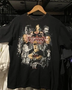 Y2K WWE RAW 2008 Authentic Youth 2XL Print T-Shirt John Cena Hardy Stone Cold - Picture 1 of 6