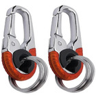 2pcs Zinc Alloy Keychain Buckle Carabiner Hook Key Ring for Men - NEW
