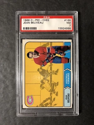1968-69 OPC Jean Beliveau #166 PSA 7; Sharp corners and Focus!! - Image 1 of 2