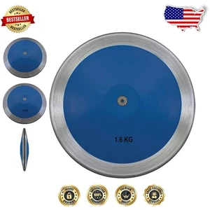 Disco de entrenamiento de bajo giro de 1,6 kg para atletas escolares - azul/plateado - Imagen 1 de 7