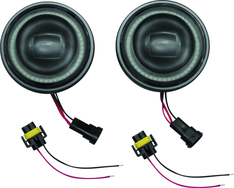 Lámparas de paso de visión Kuryakyn de 4-1/2 pulgadas negras para jefe indio &amp; Foto 1 de 2