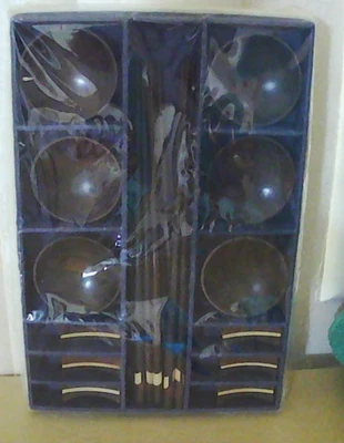 Novo em Caixa Selada Conjunto de Jantar Sushi de Madeira Japonesa para 6 - Imagem 1 de 4