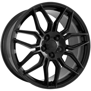 Replica FR401 C8 ZO6 19x10 5x4.75" +40mm Gloss Black Wheel Rim 19" Inch - Picture 1 of 8