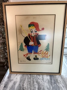 Ava Fernekes painting Vintage signed Listed WI artist  23x 18 1/2 Olaf Of Norway - Picture 1 of 7