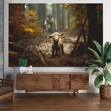 Jesus Running After a Lost Lamb Jesus Lamb of God,  Canvas And Poster Art