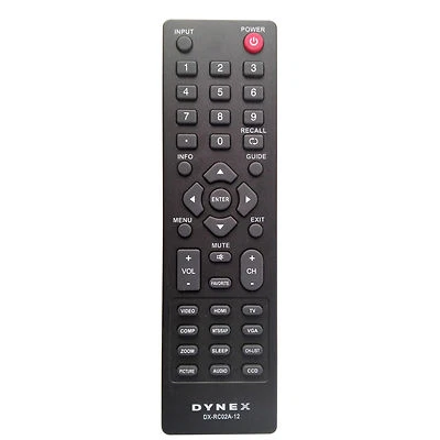 DYNEX DX-RC02A-12 Remote for DX-40L130A11 DX-15L150A11 DX-19L150A11 DX-L19-10A - Image 1 of 3
